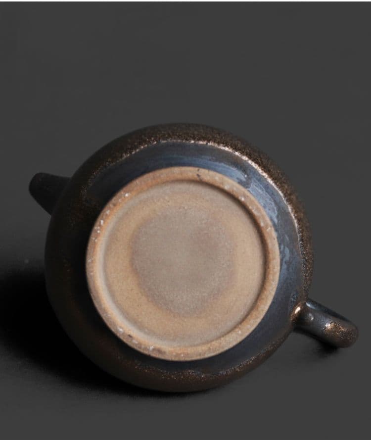 窯変鎏金高潘茶壺 急須 茶器 煎茶道具