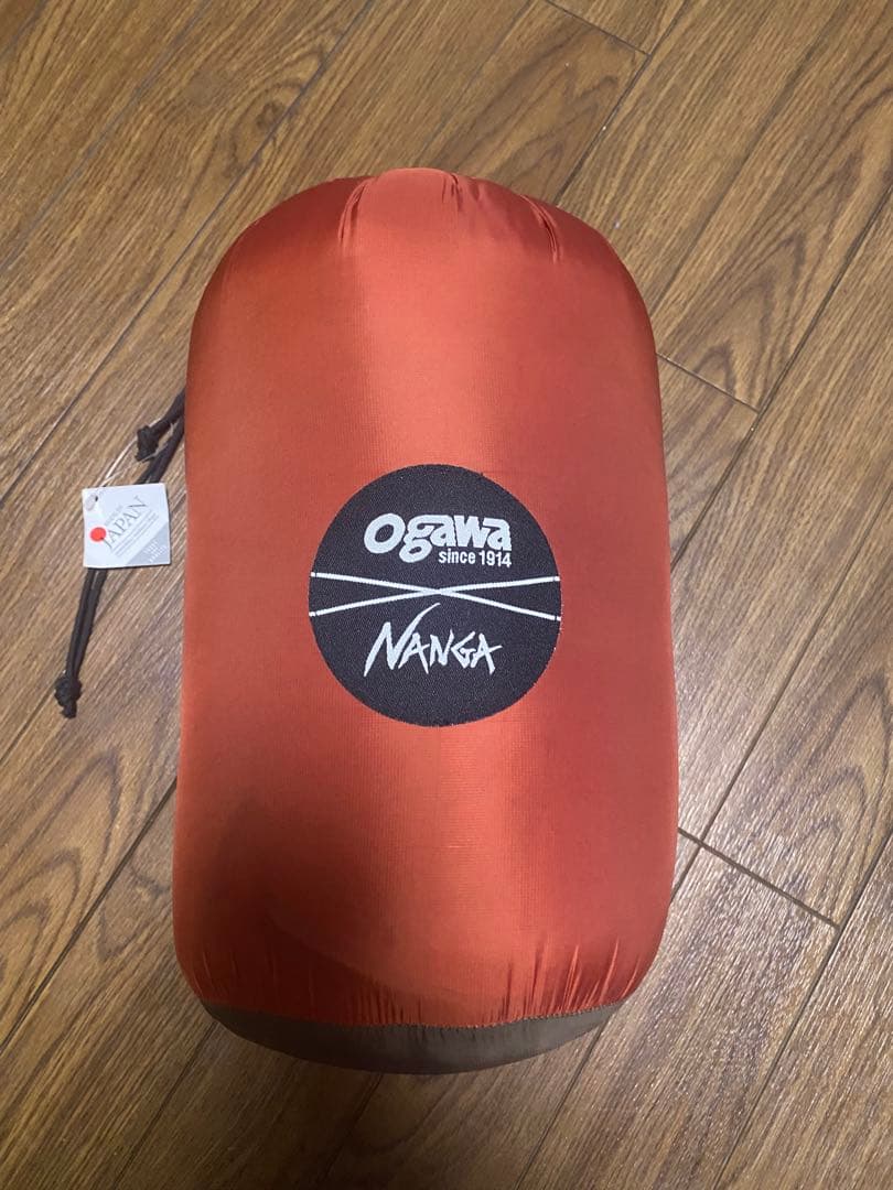 Ogawa Nanga 寝袋(羽毛400g)カーキ×レッド
