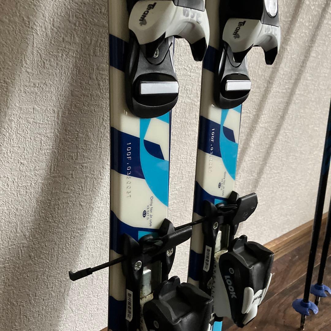 DriveOne アルペンスキービンディング スキーポール100センチ靴付キッズ