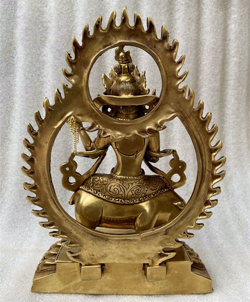 仏教美術 騎猪仏母菩薩 魔利支天護法仏像 銅製 仏像 彫刻 置物 開運 風水