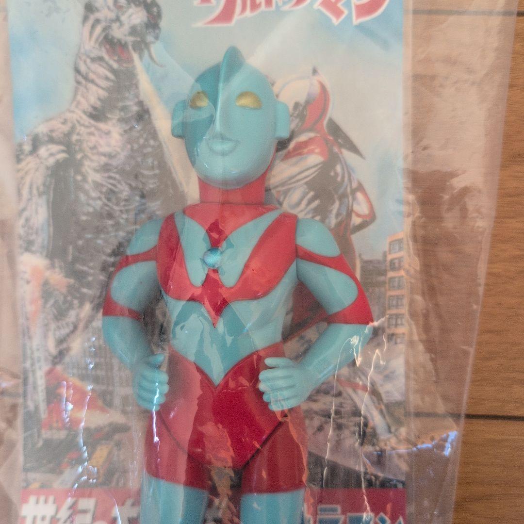 マルサン　ブルマァク　ウルトラマン350 スカイブルー　水色　ソフビ　レトロ