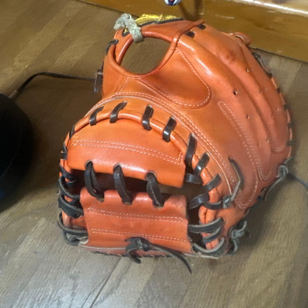 Mizuno 硬式グローブ オレンジ