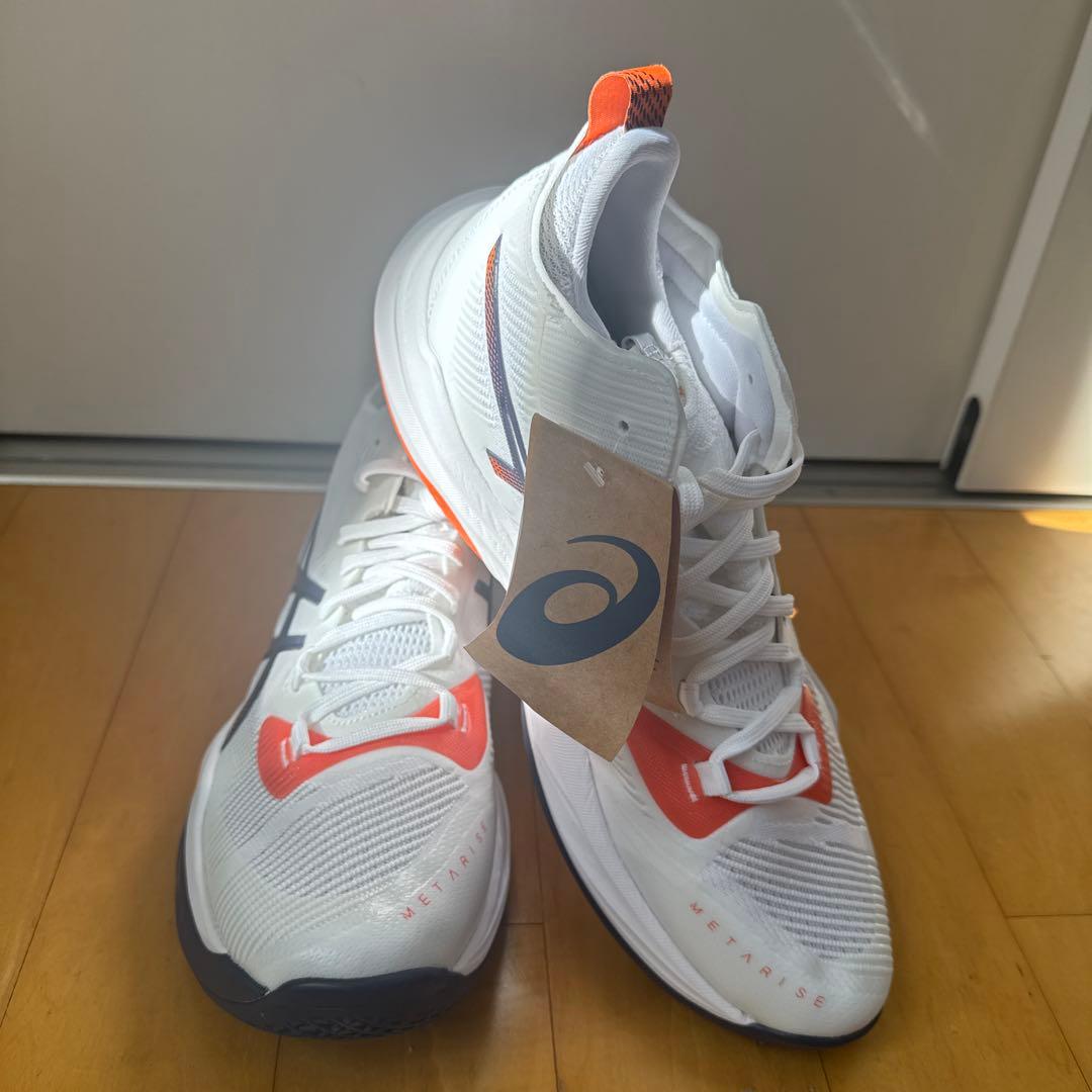 ASICS RISE バレーボールシューズ ホワイト/オレンジ28.5