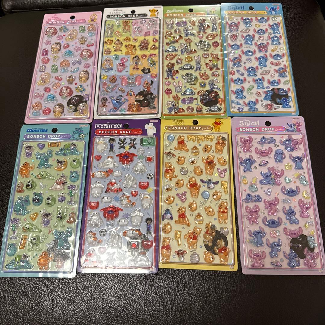 【正規品】ディズニー ボンボンドロップシール 第2弾 8種セット