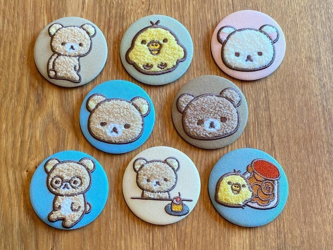 [新品・未使用] リラックマ モコモコボア 缶バッジ 全8種 コンプリートセット