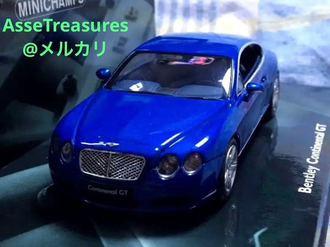 ミニチャンプス 1/43 ベントレー・コンチネンタル GT ブルーメタリック