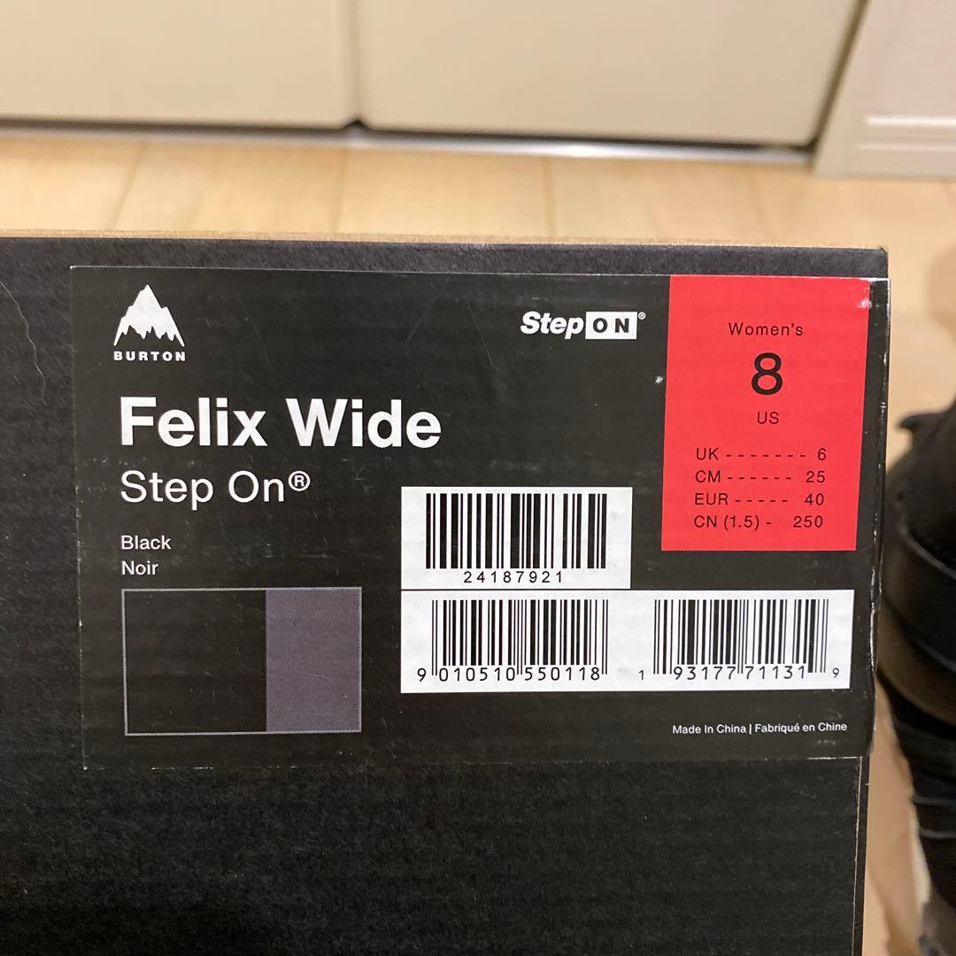 Burtonフェリックスワイド StepOn ステップオン23-24モデル25㎝