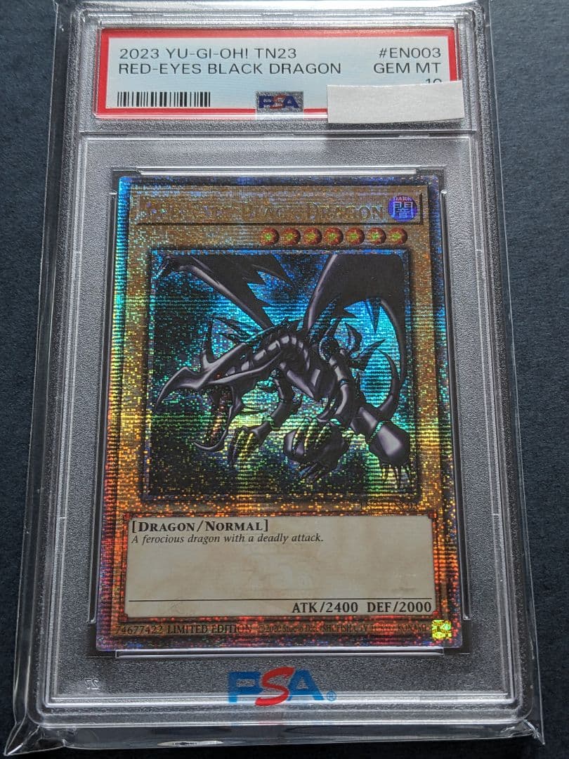 【希少品】PSA10 真紅眼の黒竜 レッドアイズ 英語版25thシークレット