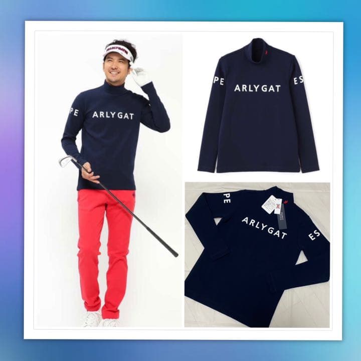 サイズ❹パーリーゲイツ☆ゼブラメッシュダンボール長袖ハイネック☆新品