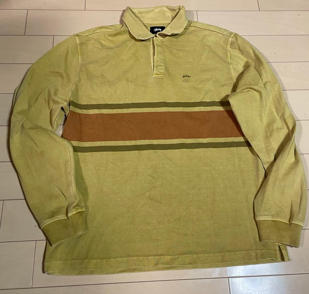 STUSSY 20FW O DYED STRIPE LS RUGBY Lサイズ