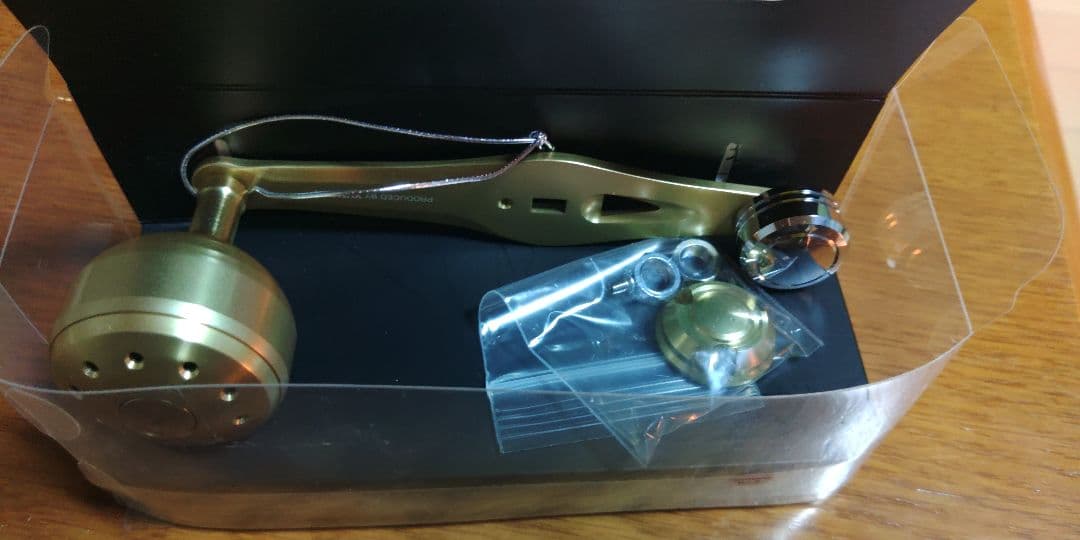 新品未使用です。 SHIMANO　夢屋　ゴールドハンドルノブ　65㎜