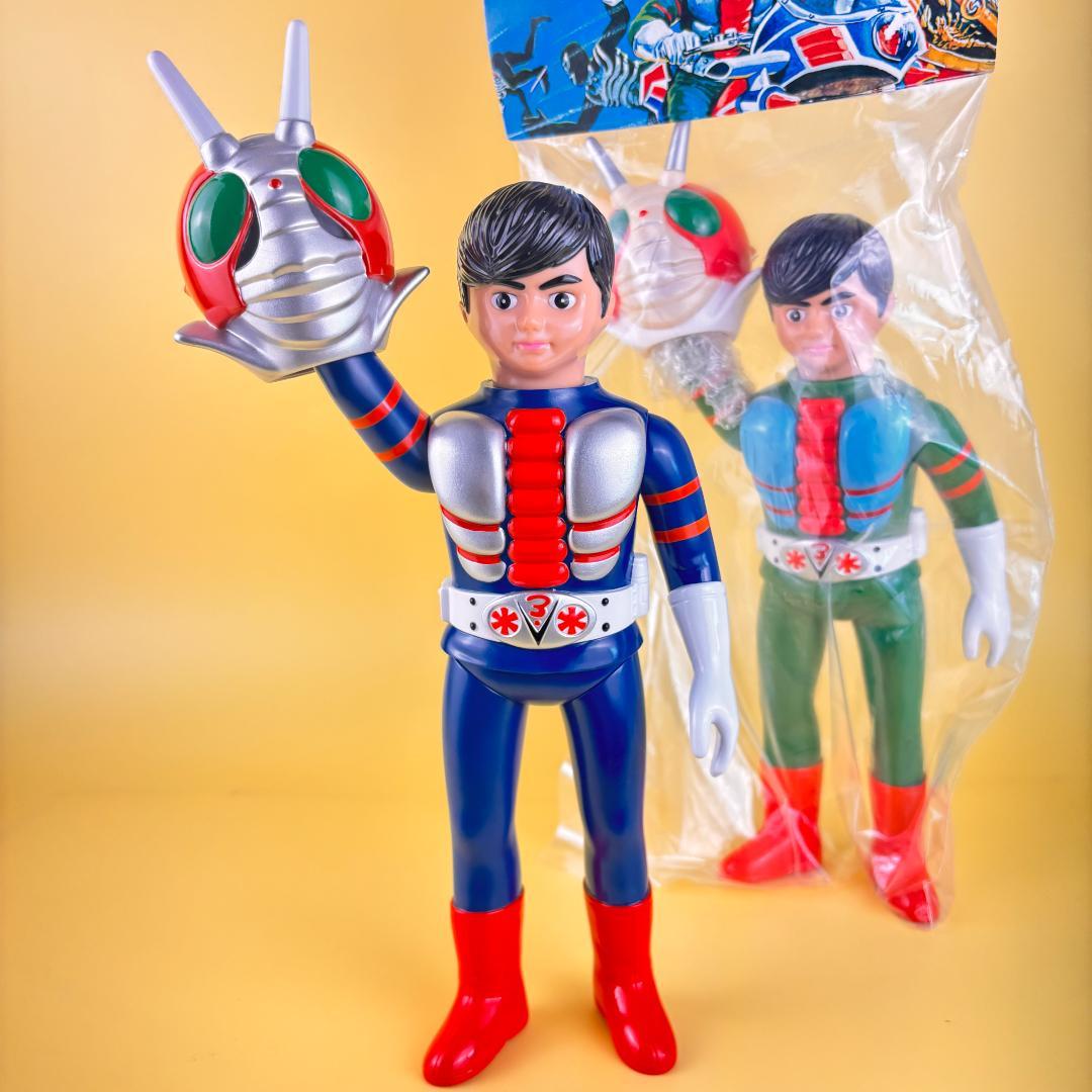 仮面ライダーV3　面取れ　当時物風　珍色　マルサン・ブルマァク・・/やまなや
