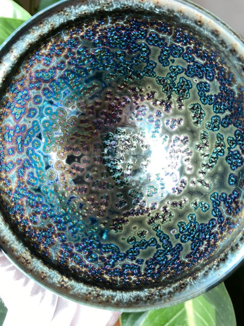 岩田渓山 耀彩天目　茶碗　茶盌　個展作品