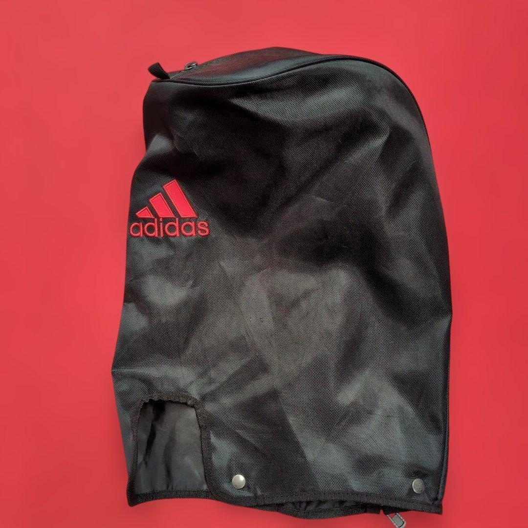 adidas キャディバッグ 9インチ フード付 黒赤
