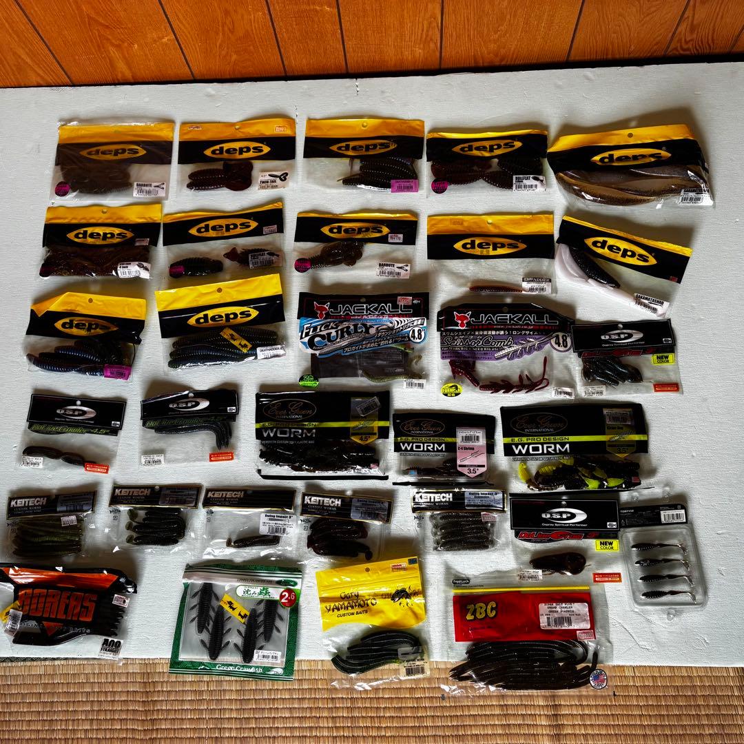 バス釣り　deps JACKALL KEITECH 他 ソフトルアー大量セット