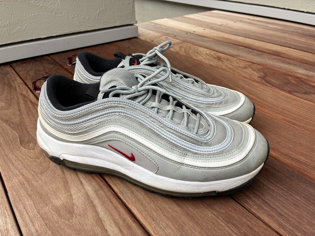 u*1様 Nike Air Max 97 グレー/ホワイト/レッド　ゴルフシュー