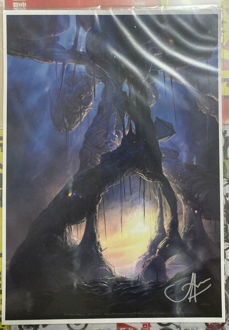 MTG　アートプリント　沼　サインド　ゼンディカー　238　John Avon