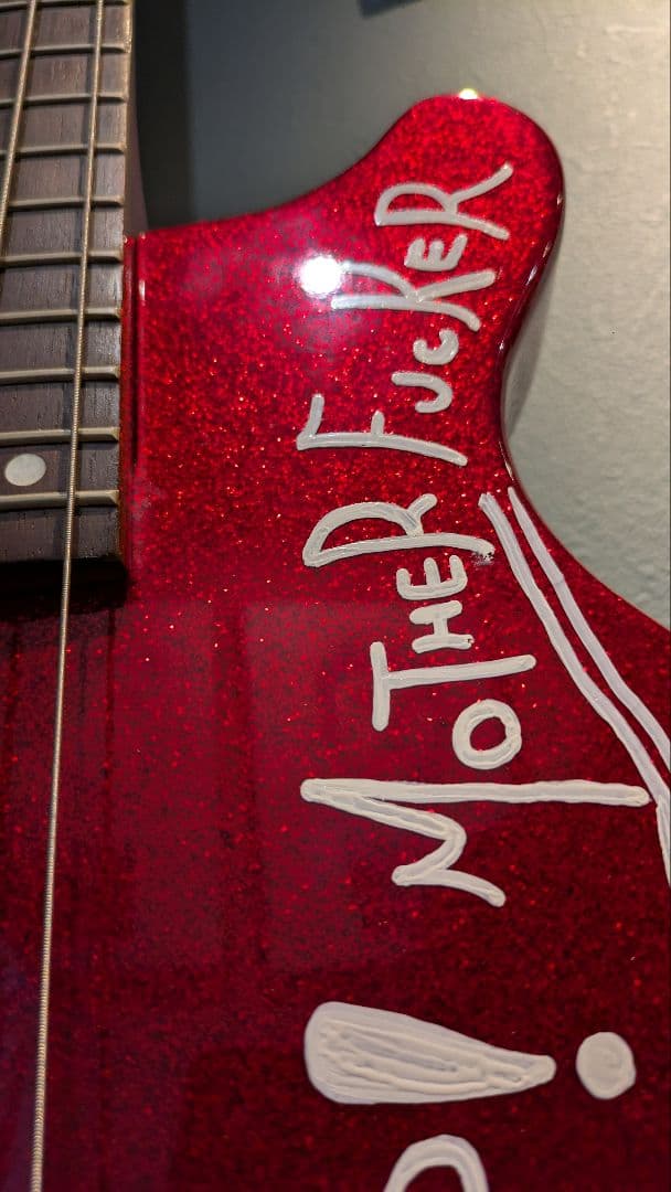 EDWARDS E-J-85TM 赤ラメ LUNA SEA J ベース　ルナシー
