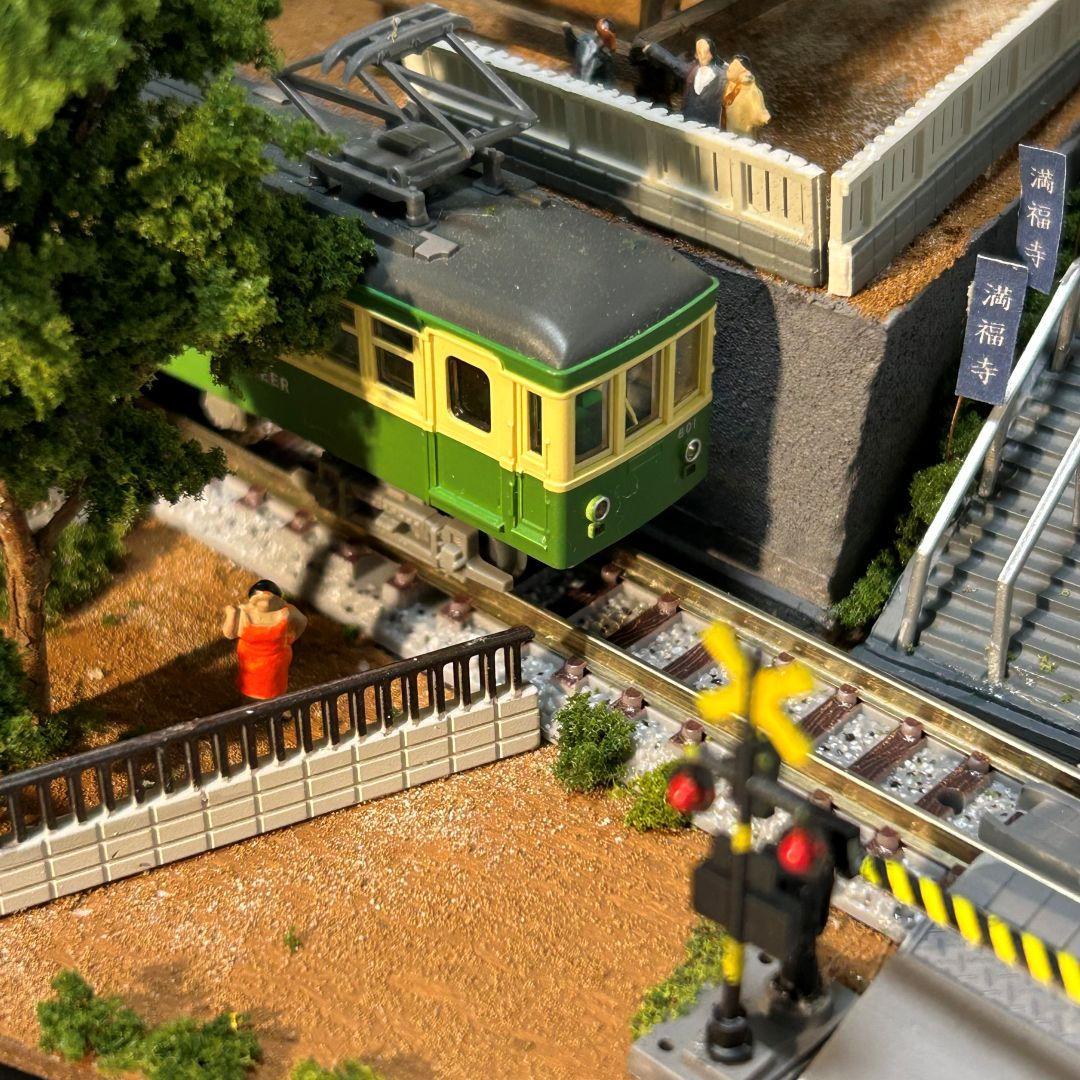 ♥YOU♥様　ご予約品　江ノ電腰越　満福寺と踏切　鉄道ジオラマ　Nゲージ