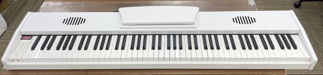 電子ピアノ88鍵盤　給電タイプ　木目調ボディ　ホワイト