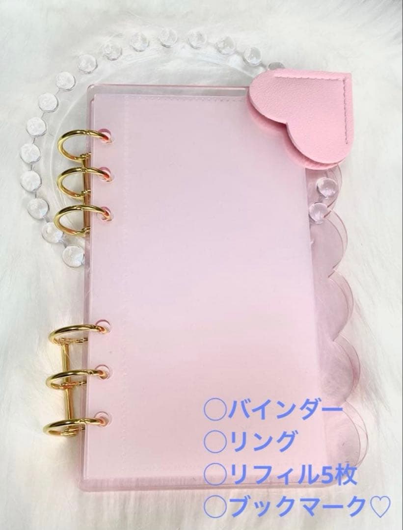 5セット お得 アクリルバインダー A6 saving 貯金 ピンク 家計管理