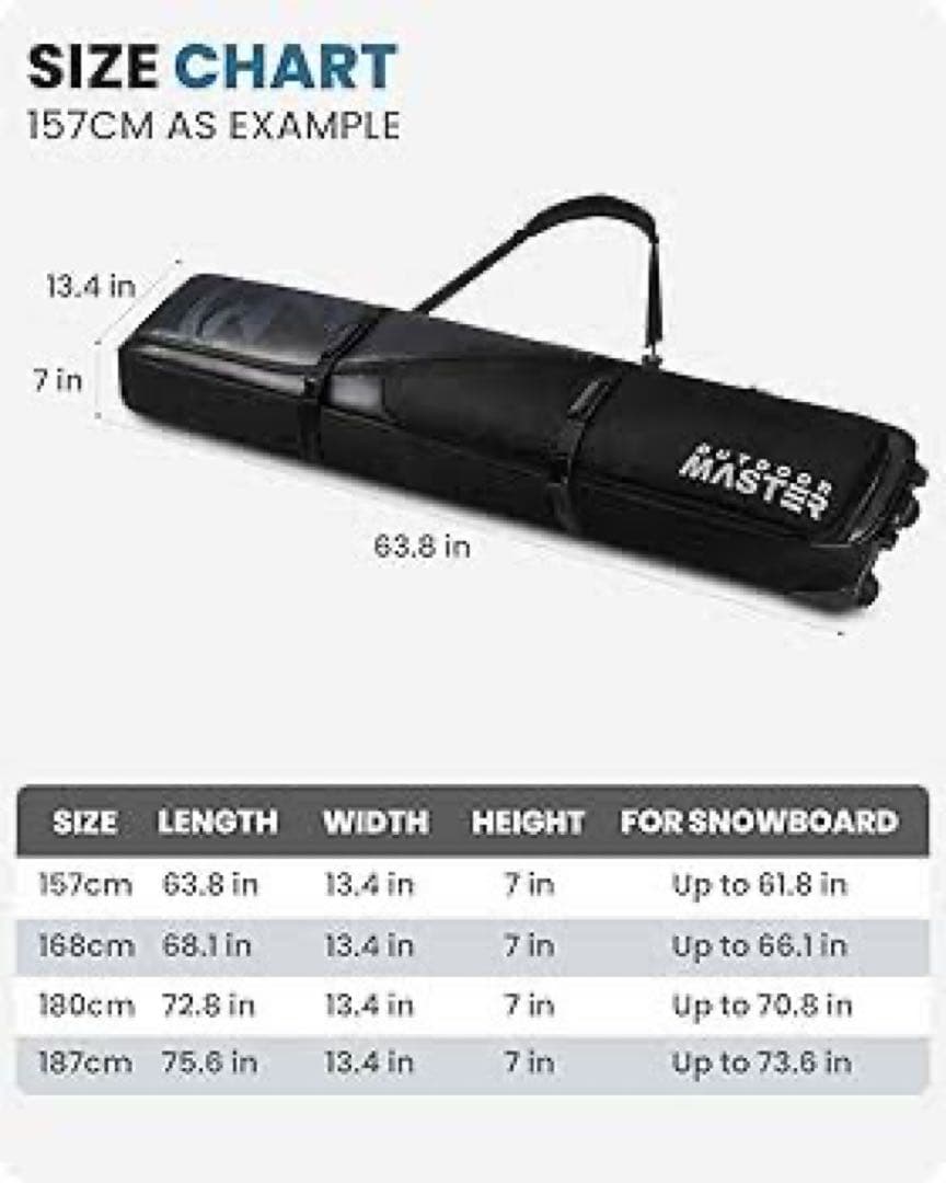 OUTDOOR MASTER スノーボードバッグ 157cm