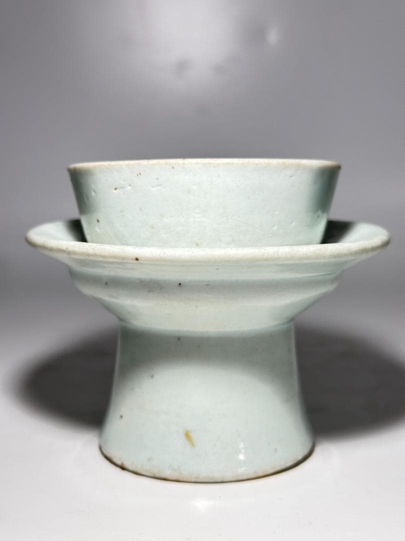 李朝　白磁　杯　茶托　古物　骨董