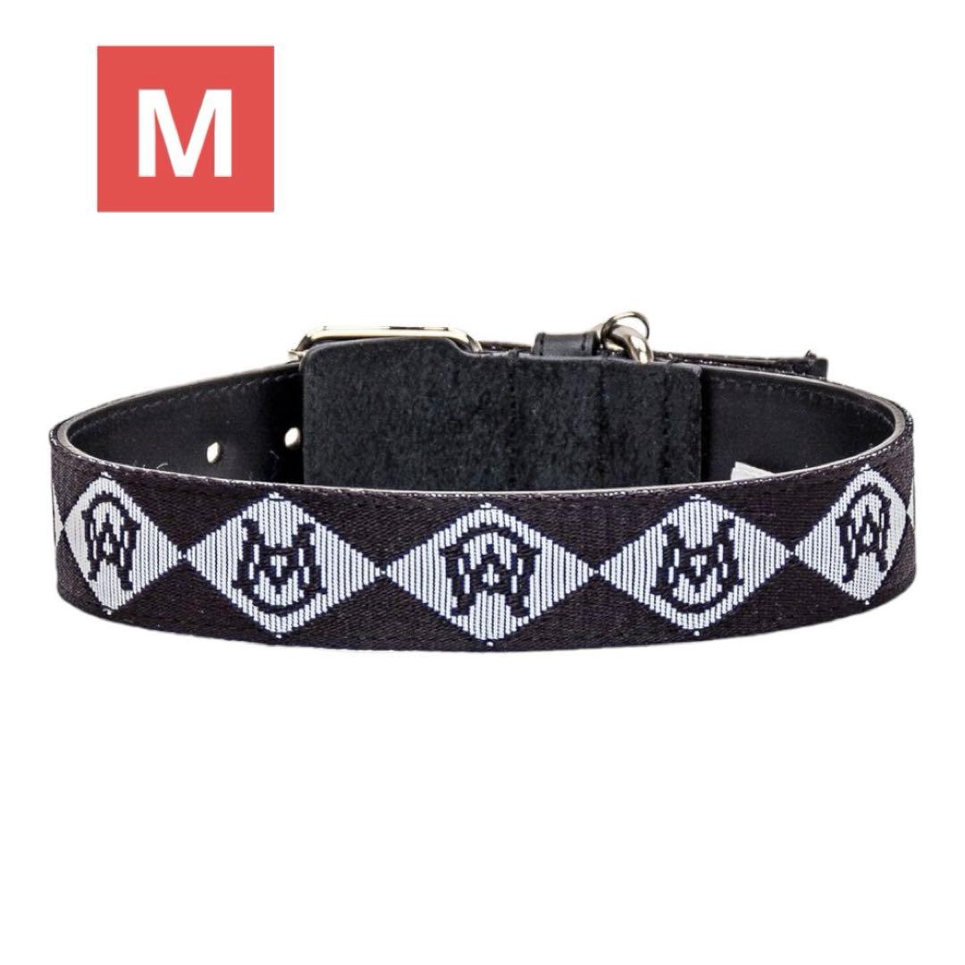 M ドッグカラー 首輪 犬 MONCLER モンクレール ブラック ホワイト 黒
