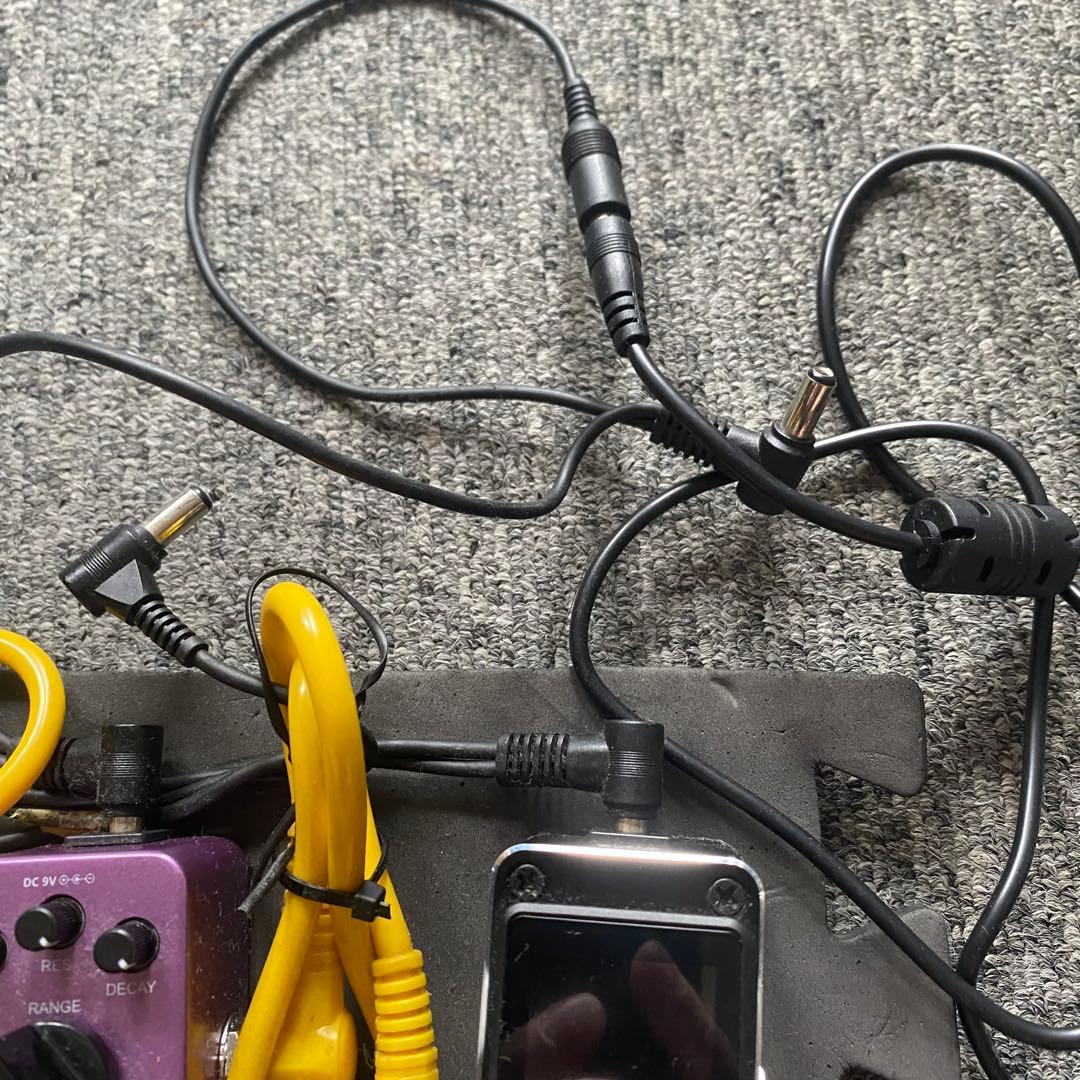 コンパクトエフェクターボード。ボリュームペダル 歪み チューナー ワウ