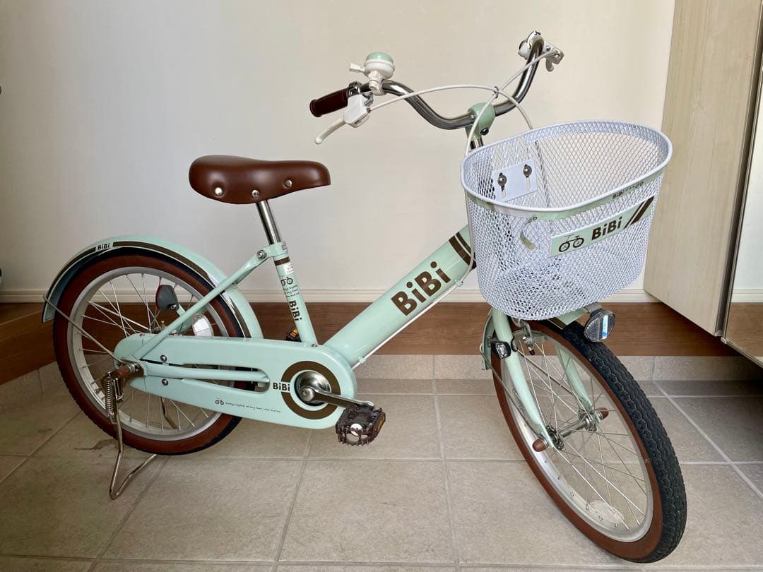 値下げ！【埼玉県：直接引き渡し】幼児用自転車 18インチ ミントグリーン