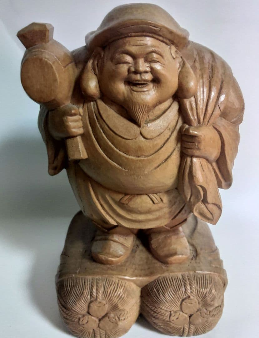 大黒様　木彫　彫刻　骨董　木製