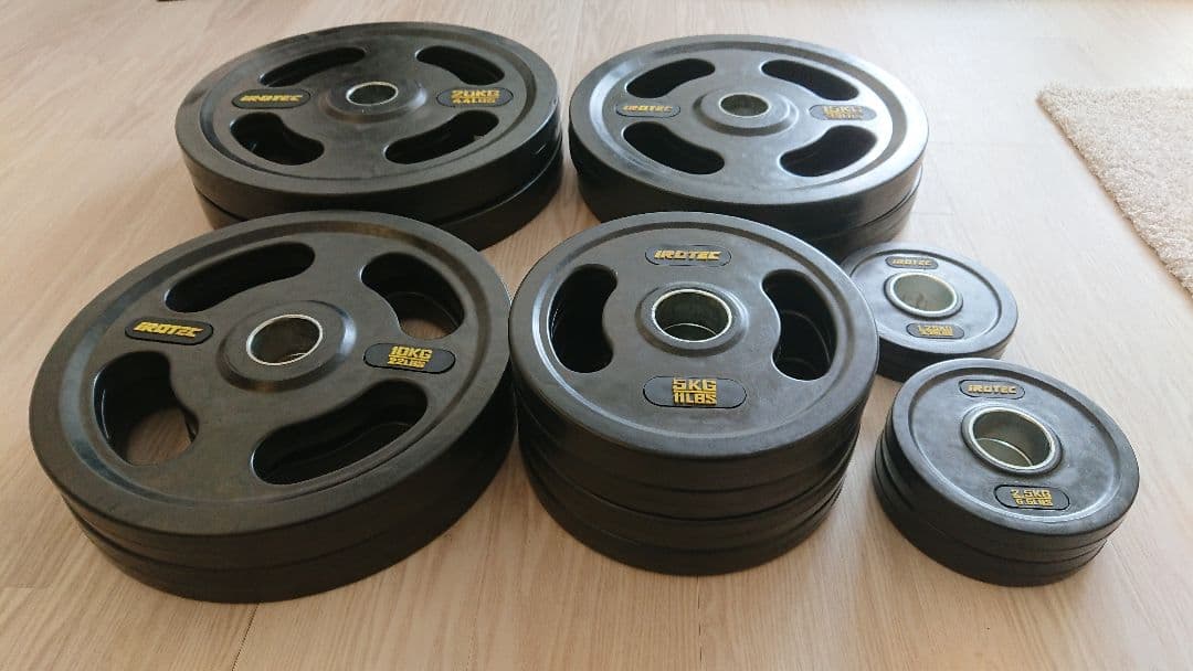 【引き取り限定】IROTEC　オリンピックプレートセット　117.5kg