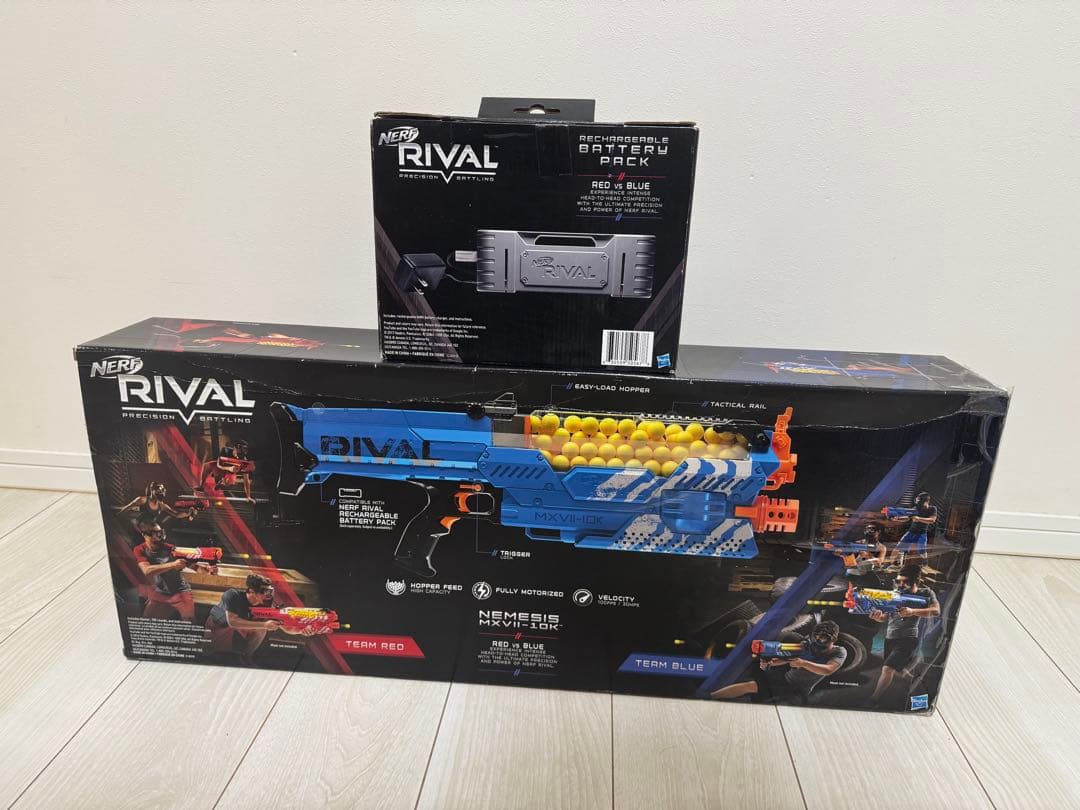 ナーフ ライバル ネメシス 充電式のバッテリー付き