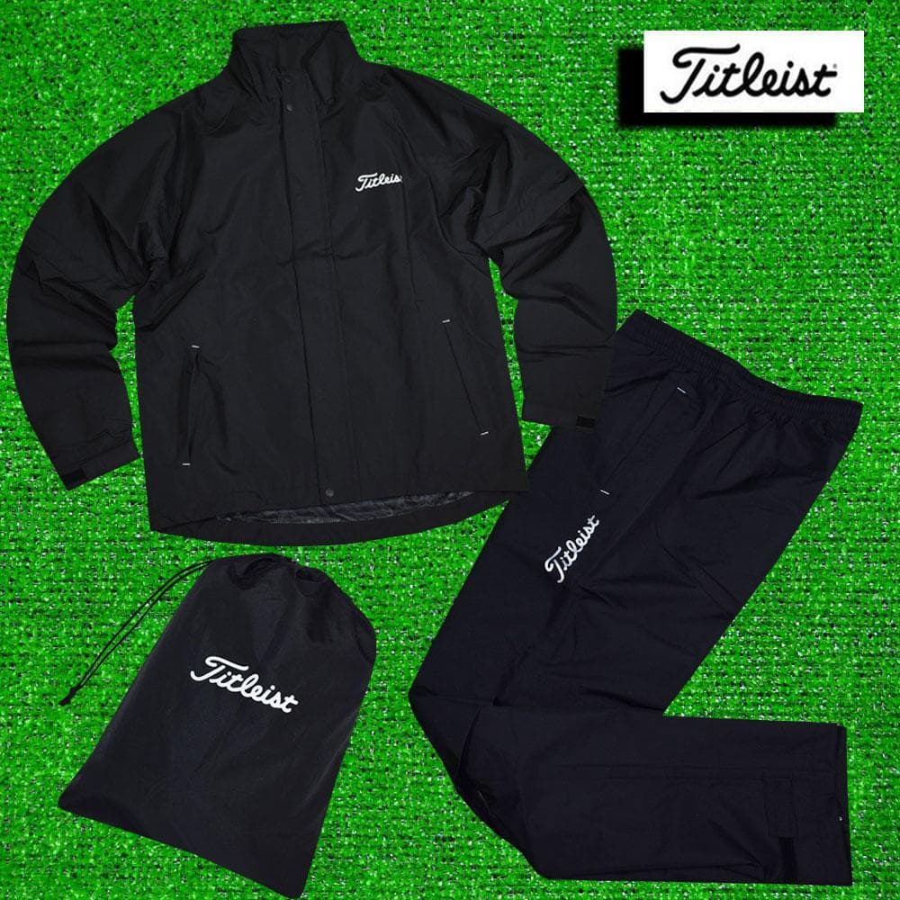 Titleist/タイトリスト ゴルフ 防風レインスーツ【ブラック/LL】新品！