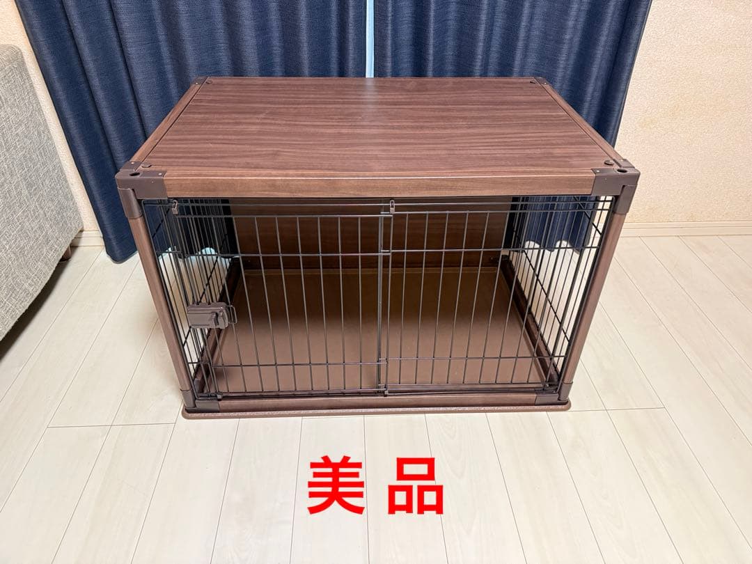 アイリスオーヤマ　インテリアウッディサークル　屋根付き　ケージ
