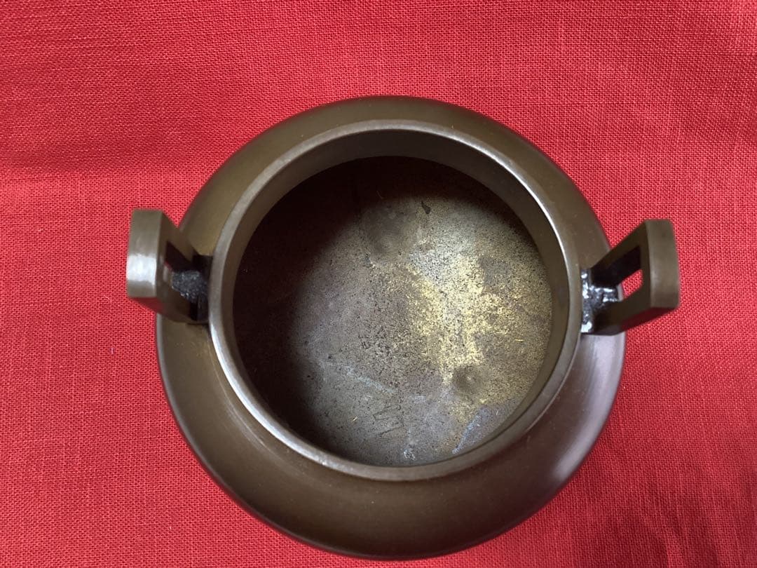 【未使用・極美品】高岡銅器　利休長足香炉