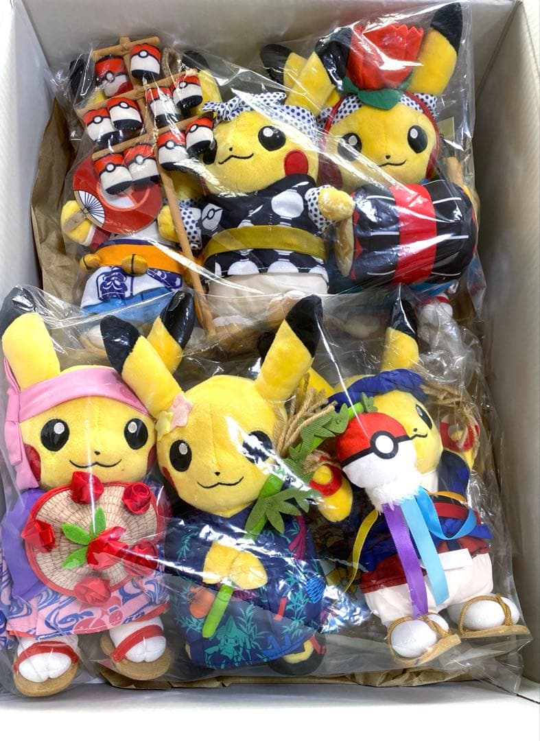 ポケモンセンタートウホク ピカチュウ ぬいぐるみ 6点セット