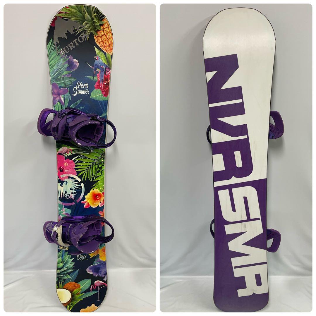 NEVERSUMMER ONYX 144cm バートンスノーボード　６点セット