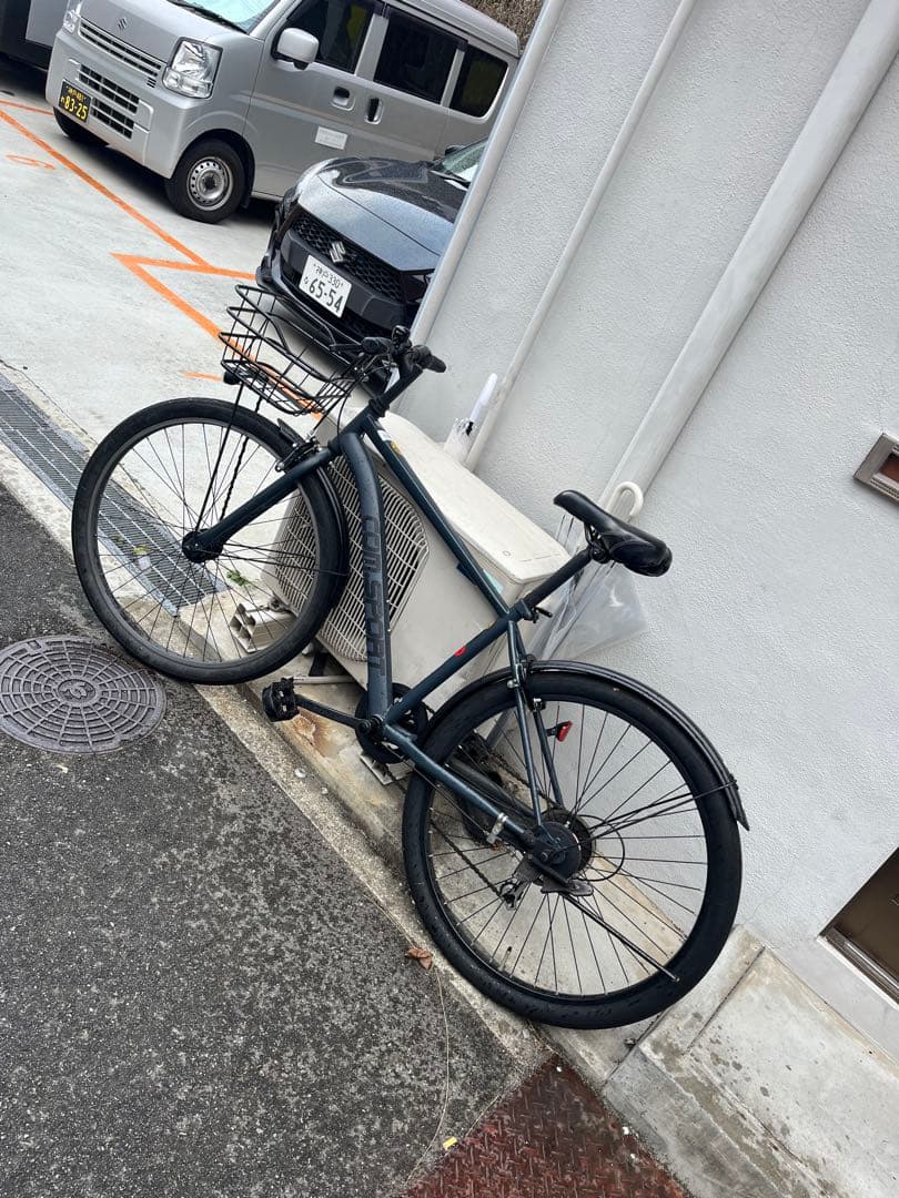 シティサイクル ブラック 26インチ 前面バスケット付き