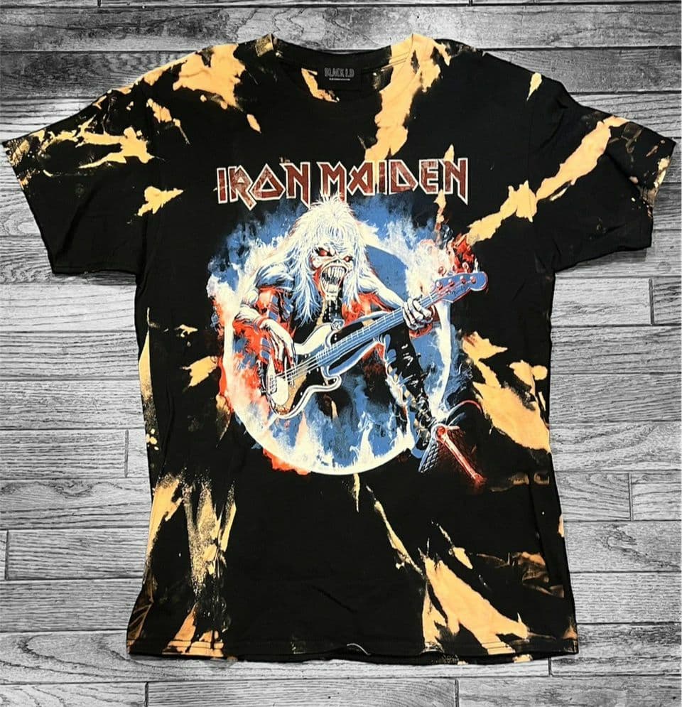 一点物 IRON MAIDEN アイアン・メイデン タイダイ染め Tシャツ