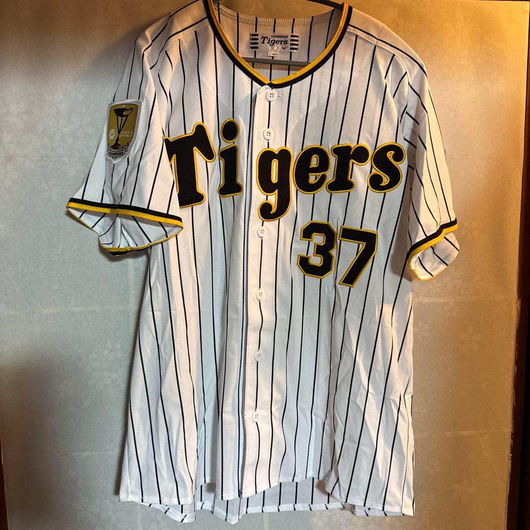 阪神タイガース チャンピオンエンブレム付きユニフォーム 及川雅貴　Lサイズ