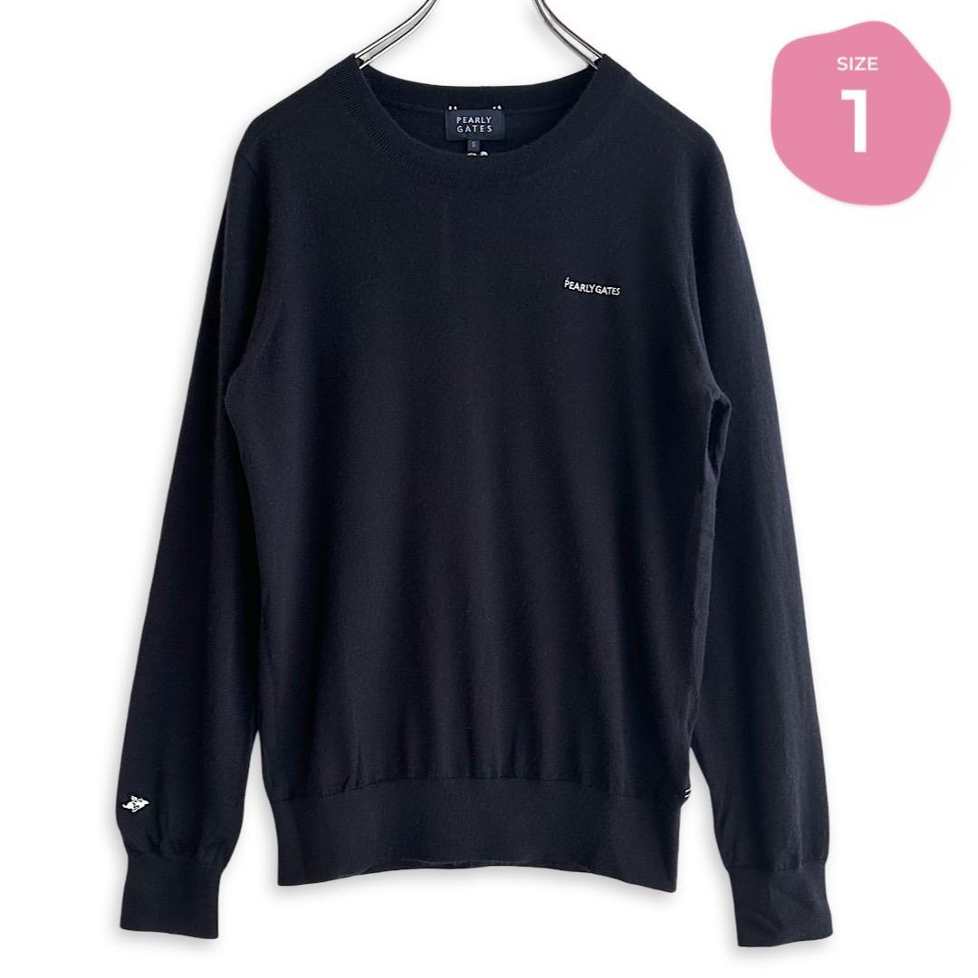 454 パーリーゲイツ 定価41,800円 カシミヤ100％ ニット 紺 1 M