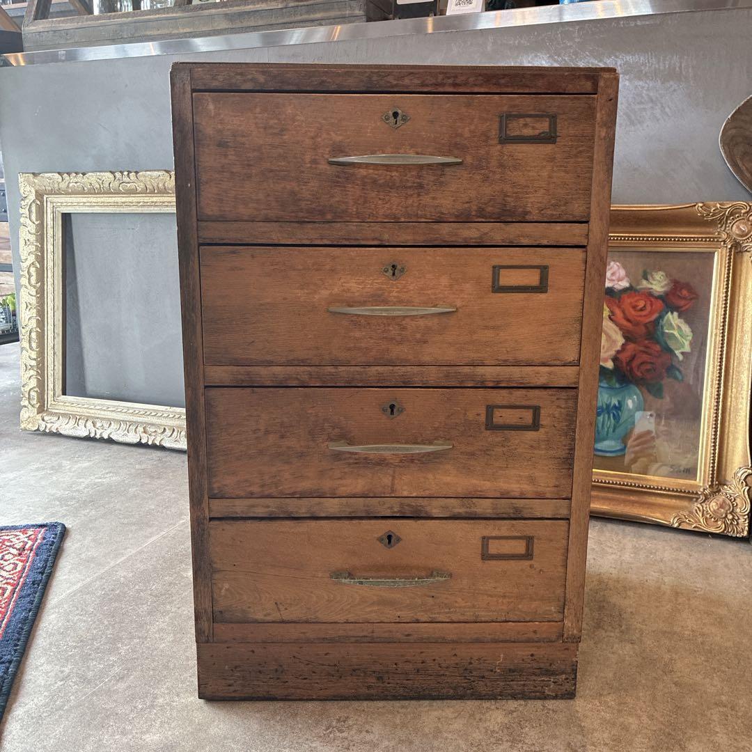 Japan Vintage 小引き出し 4段 木製 アンティーク