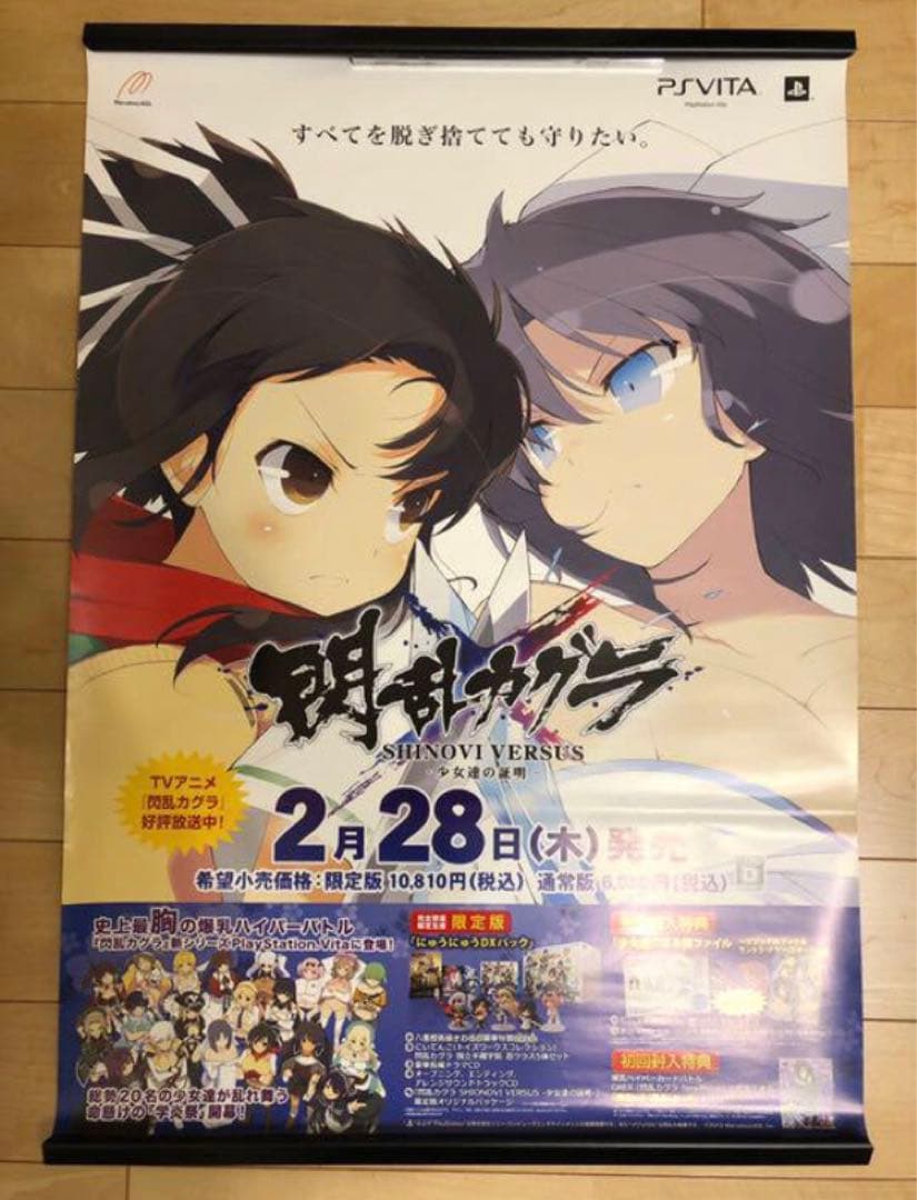 【非売品】閃乱カグラ SHINOVI VERSUS 少女達の証明 B2 ポスター