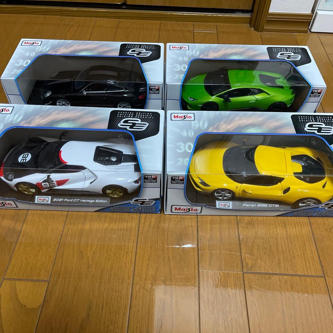 Maisto 1/18ミニカーセット 4台