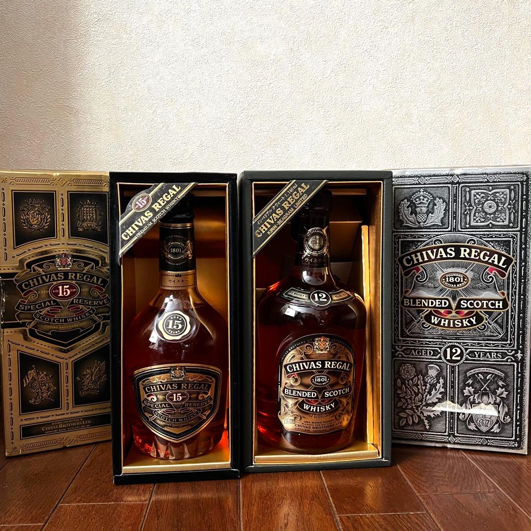 シーバスリーガル 15年 750ml ・12年 1140ml 【2本セット】
