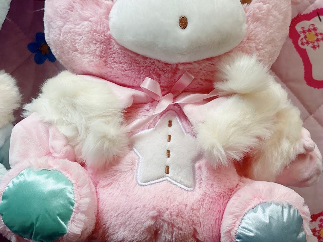 パフポフ　ケープ付きぬいぐるみ　巨大　BIG　ふわふわ　限定　キキララ　くま