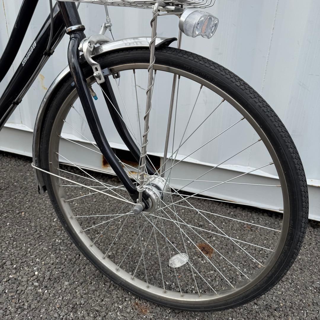 kokolate　自転車 26インチ カゴ/鍵/オートライト/6段変速付