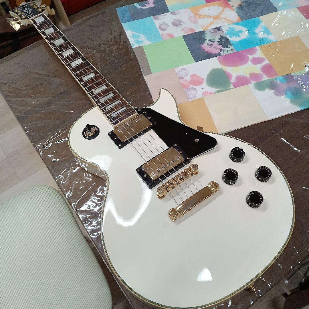 BUSKER'S ホワイト レスポールスタイル ギター