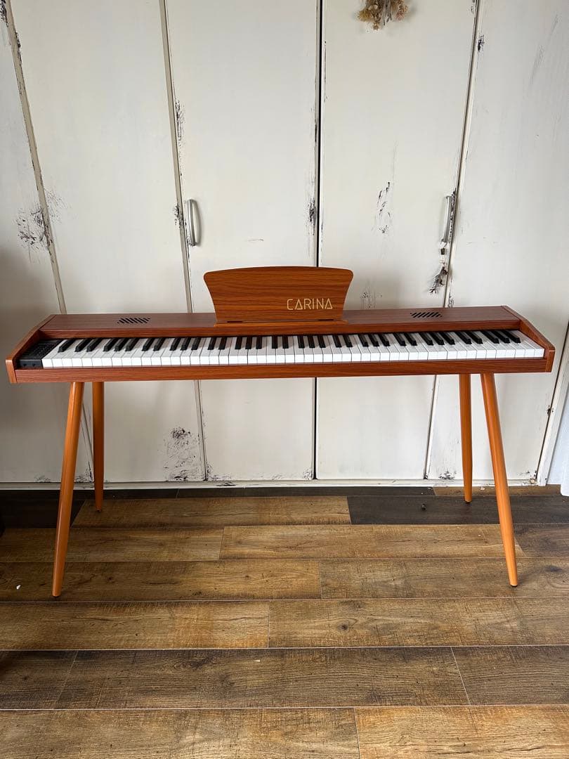スタンド付き　電子ピアノ88鍵盤　木目調ボディ　ウォールナット